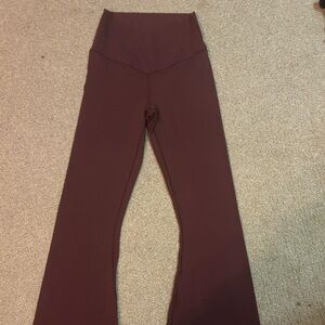Aerie Burgundy Flared Leggings
